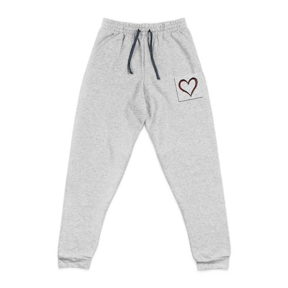 Stitched Heart Joggers | Embroidered Heart Sweatpants